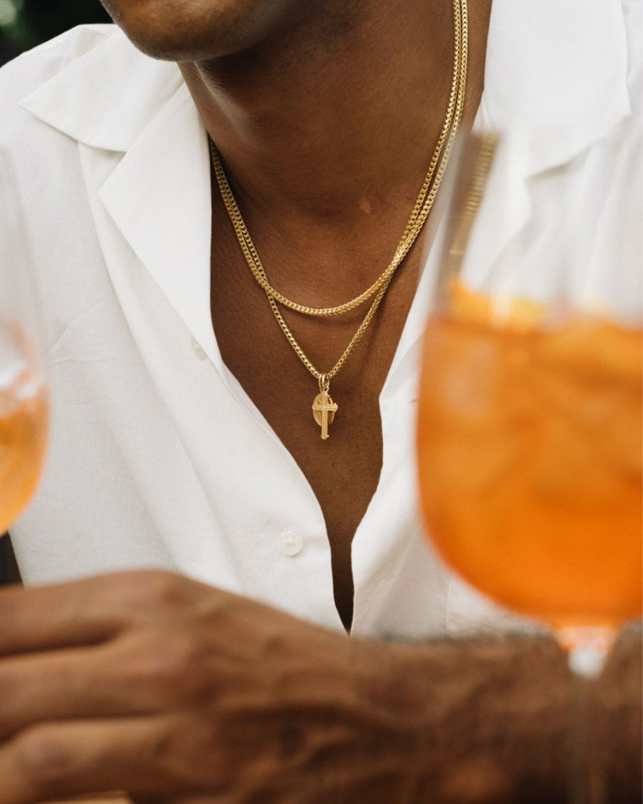 ''FRANCO'' KETTE  (925 SILBER 18K GOLD PLATED)