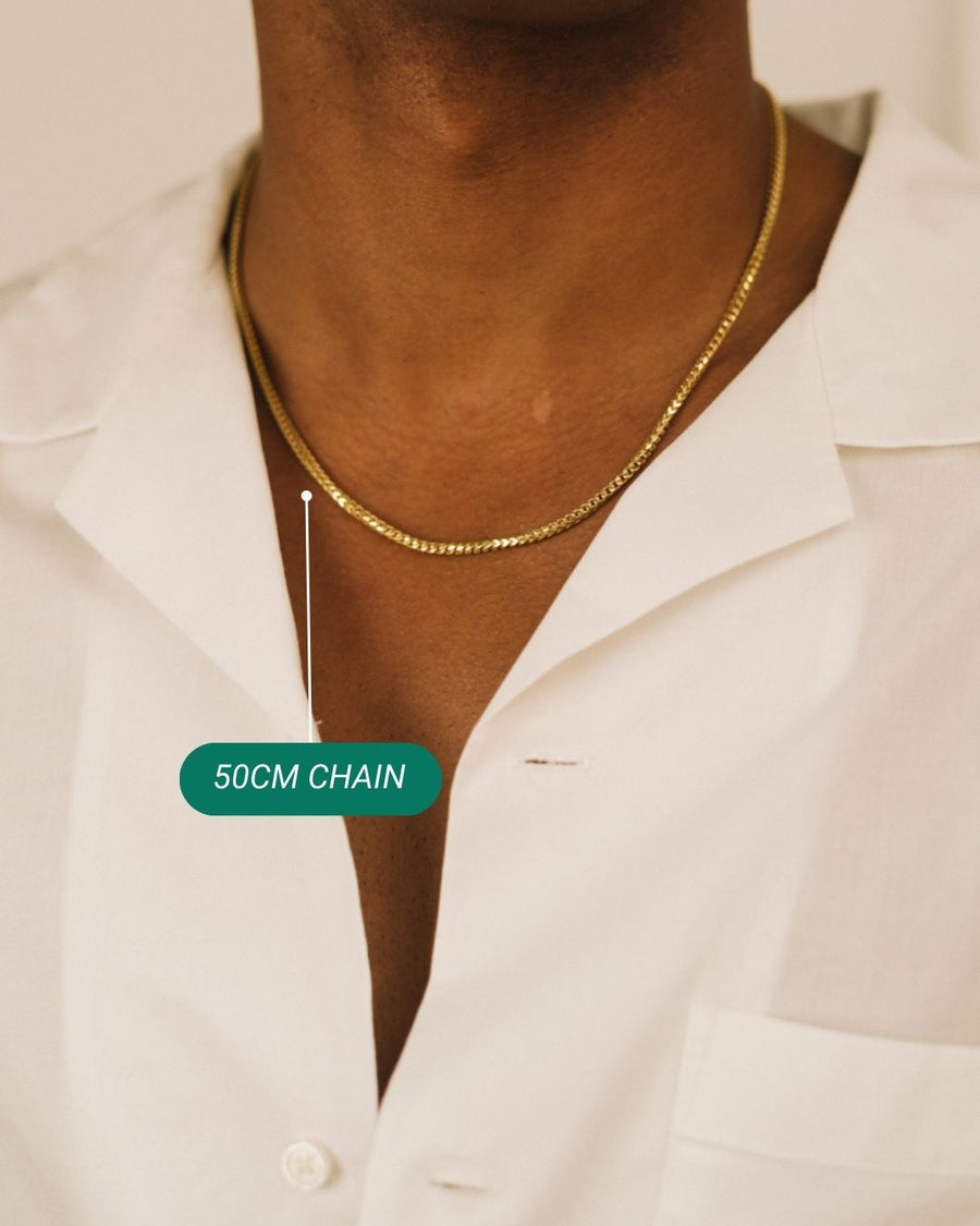 ''FRANCO'' KETTE  (925 SILBER 18K GOLD PLATED)