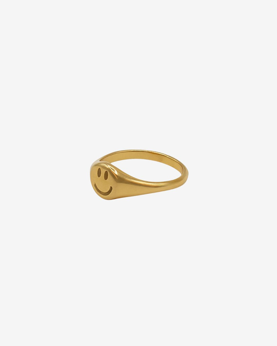 ''SMILE FACE'' RING (STAINLESS STEEL 18K)