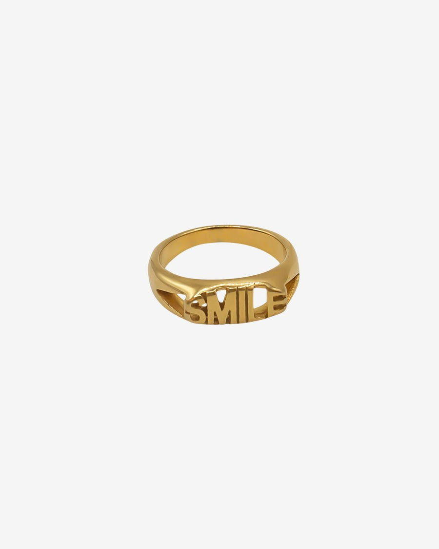 ''SMILE TYPO'' RING (STAINLESS STEEL 18K)