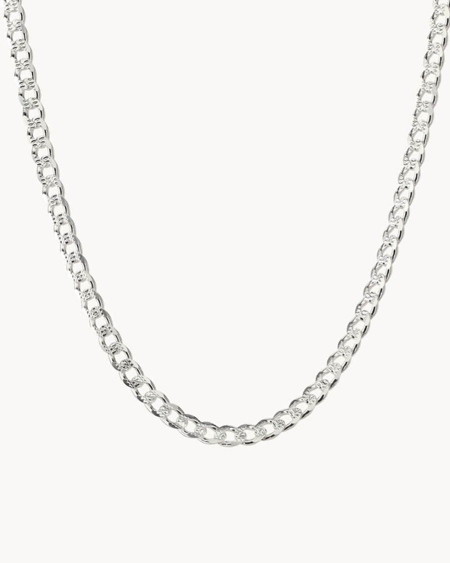''CURB PAVE'' KETTE (925 SILBER)