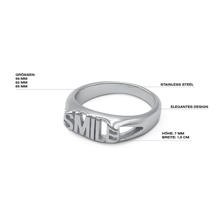 ''SMILE TYPO'' RING (STAINLESS STEEL)